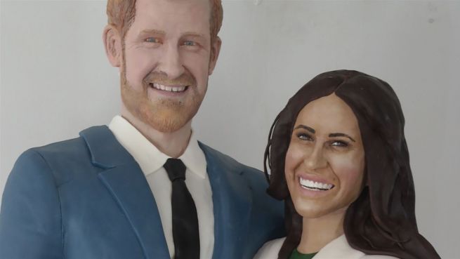 go to Zuckersüß: Harry und Meghan als lebensgroße Torte